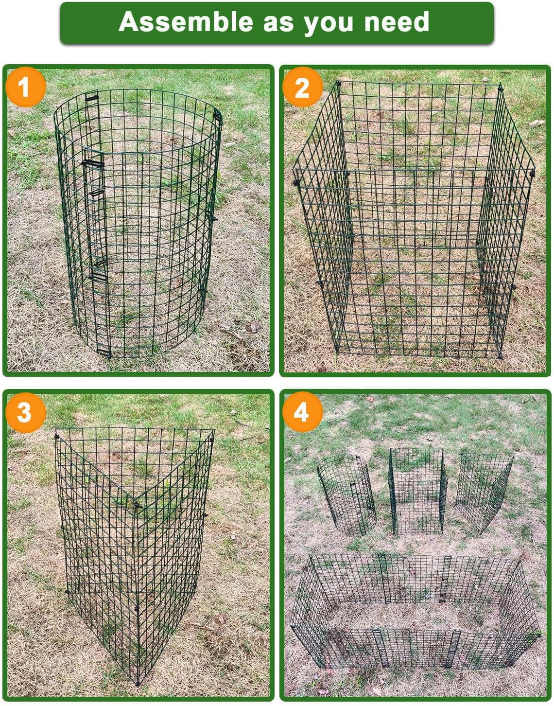 24Pcs Plant Protectors from Animals - Plant Cages for Outdoor Plants 11.8"x15.8" Metal Mesh Garden Protector for Flowers, Vegetables, to Stop Rabbits, Chickens and Squirrels